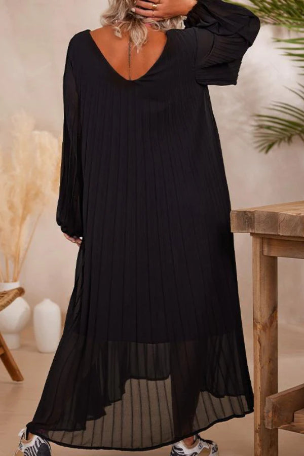 Cotton and Linen Patchwork Loose Maxi Dress