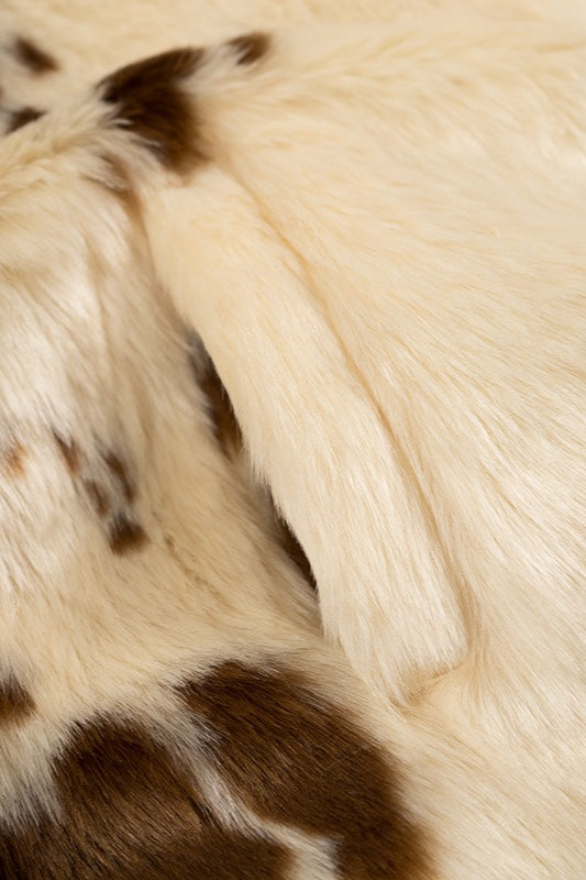 Stylish Leopard Print Faux Fur Coat