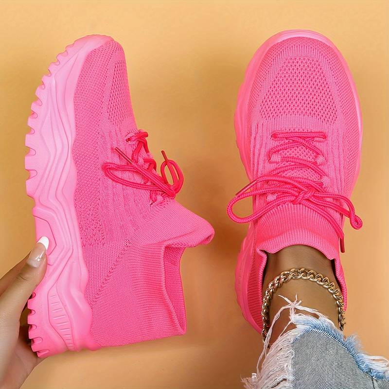 Women's Orthopedic White Lace-Up Sneakers – Comfortable Support Everyday Shoes