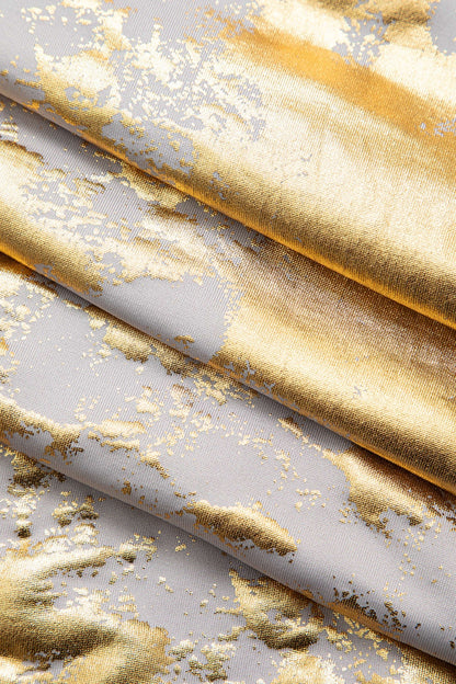 Julie Metallic Print Spaghetti Strap Maxi Dress