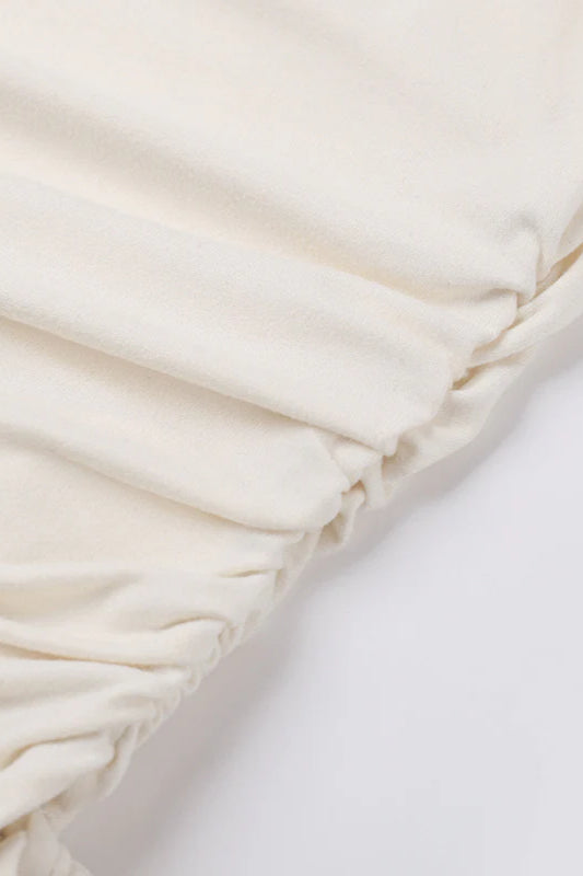 Lace-Up Shoulder Top Set With Skirt Party Dress