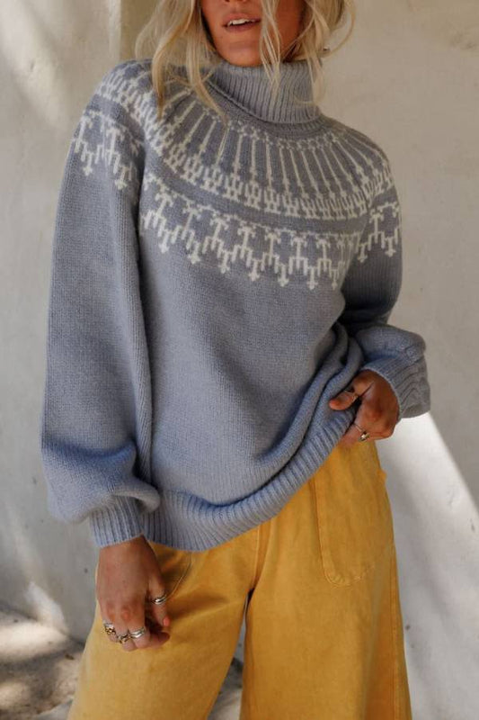Christmas Thickened Turtleneck Long Sleeve Knitted Sweater