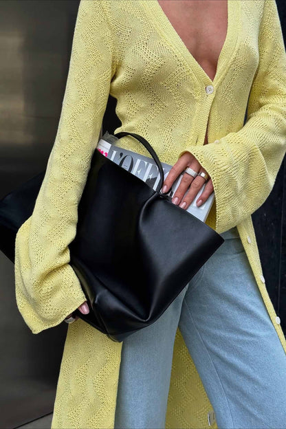 Lazy-Style Christmas Printed Loose Knit Cardigan