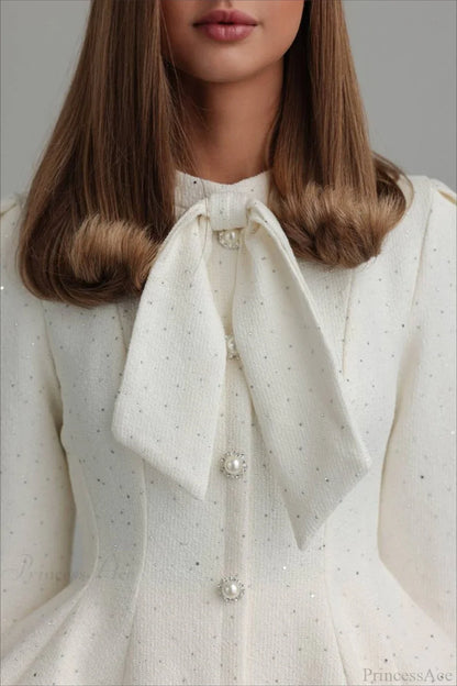 3D Floral Lace Ruffled Hem Elegant Two Piece Set