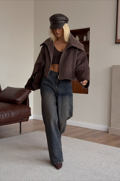 Relaxed Fit Lapel Casual Jacket