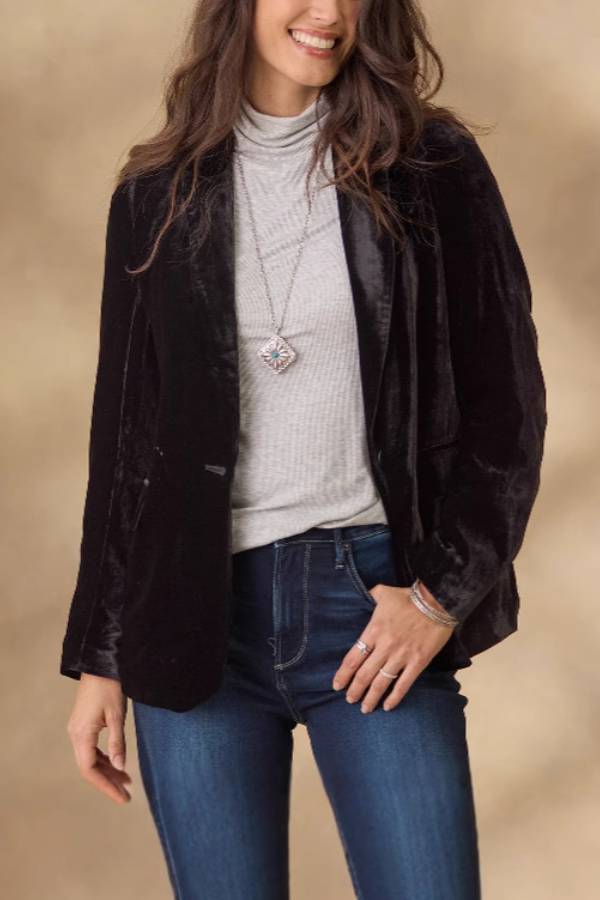 Gold Velvet Casual Women's Short Suit