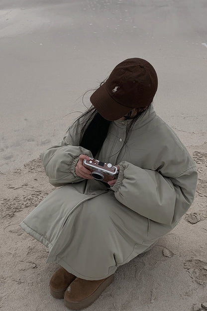 Relaxed Fit Longline Puffer Jacket