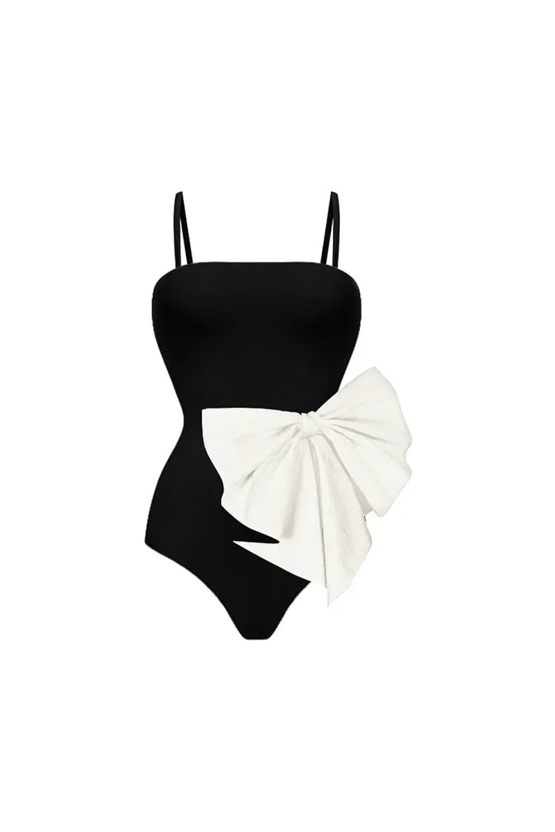 Bow Detail Sweetheart One Piece Swimsuit