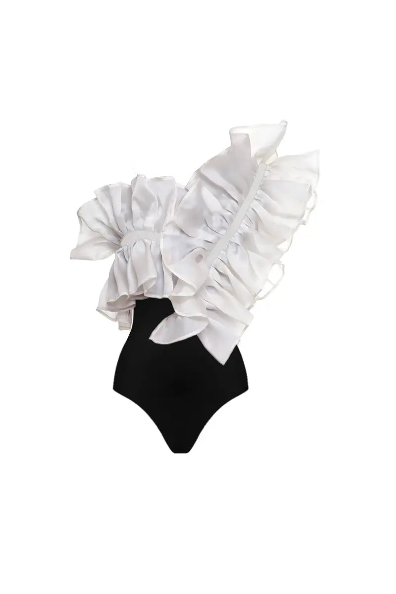 Lace Mesh Retro One Piece Swimsuit