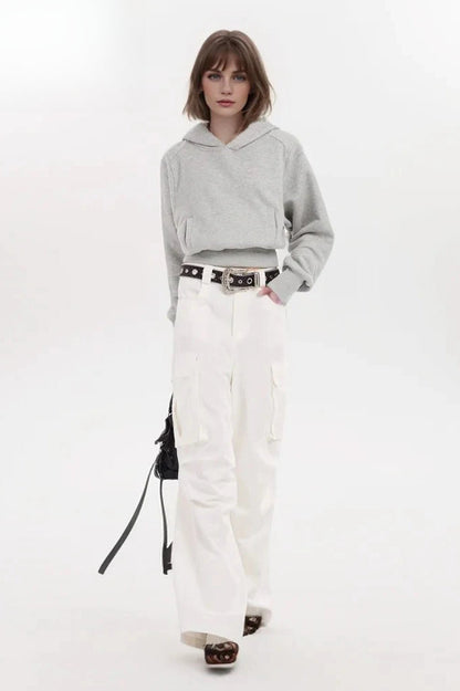Minimalist Solid Color Cotton Hooded Hoodie