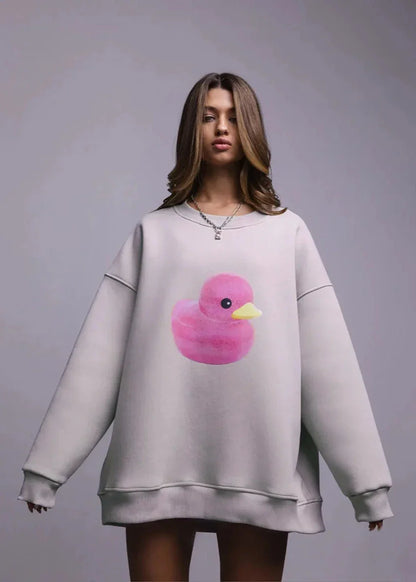 Playful Duck Graphic Sweatshirt