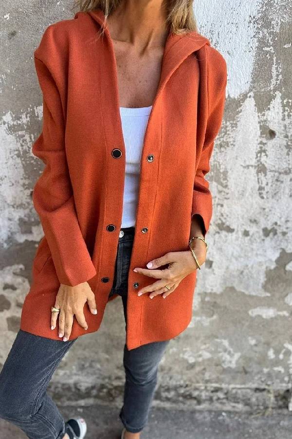 Solid Color Casual Women's Coat