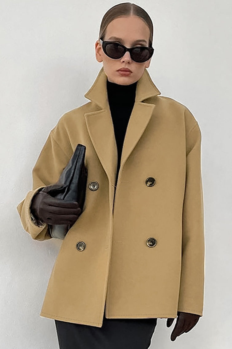 Brown Boucle Notch Lapel Jacket