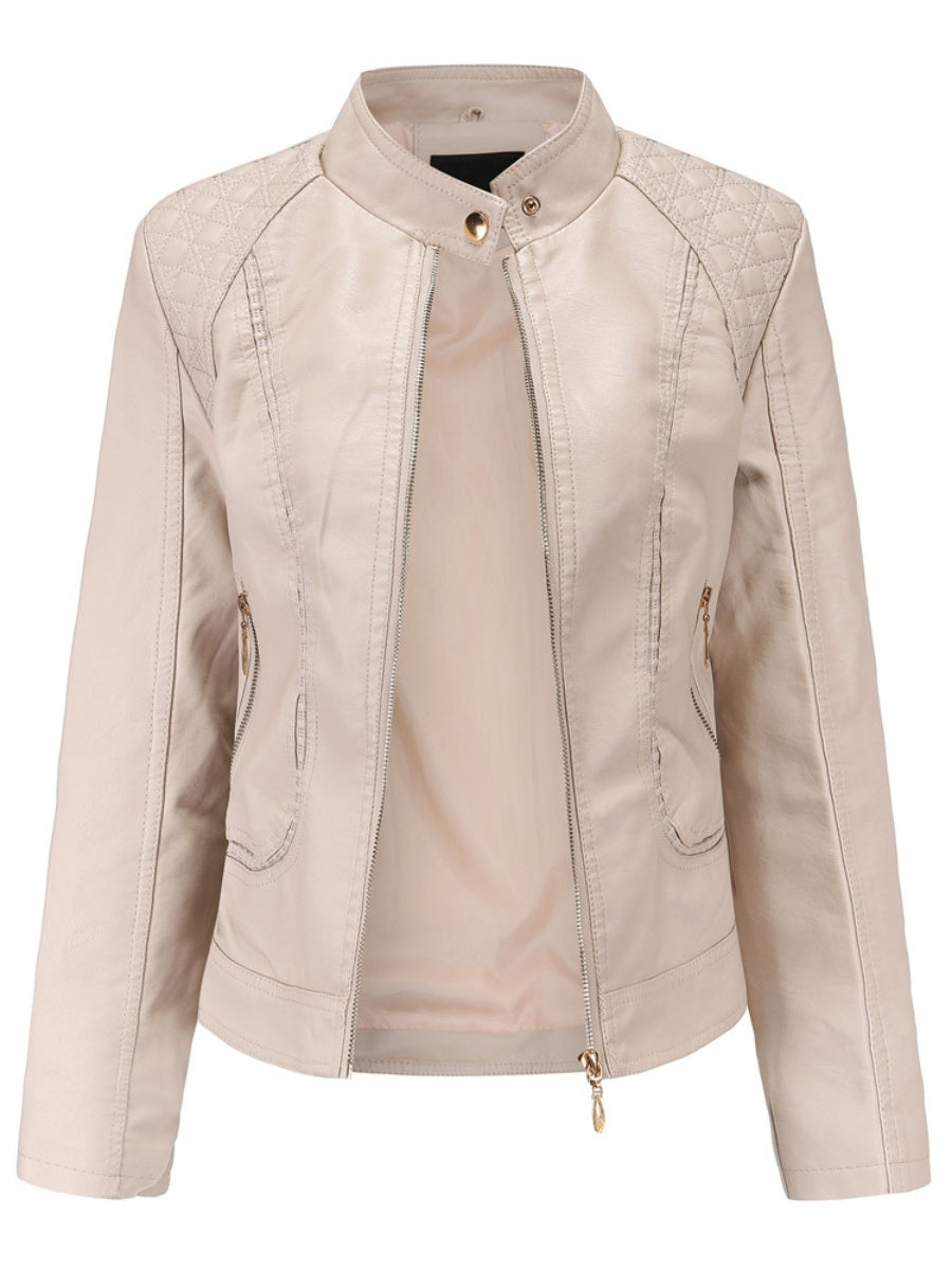 Street Cool Loose Studs Leather Jacket