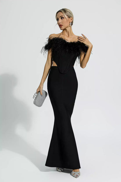 Ellianna Black Feather Bandage Set