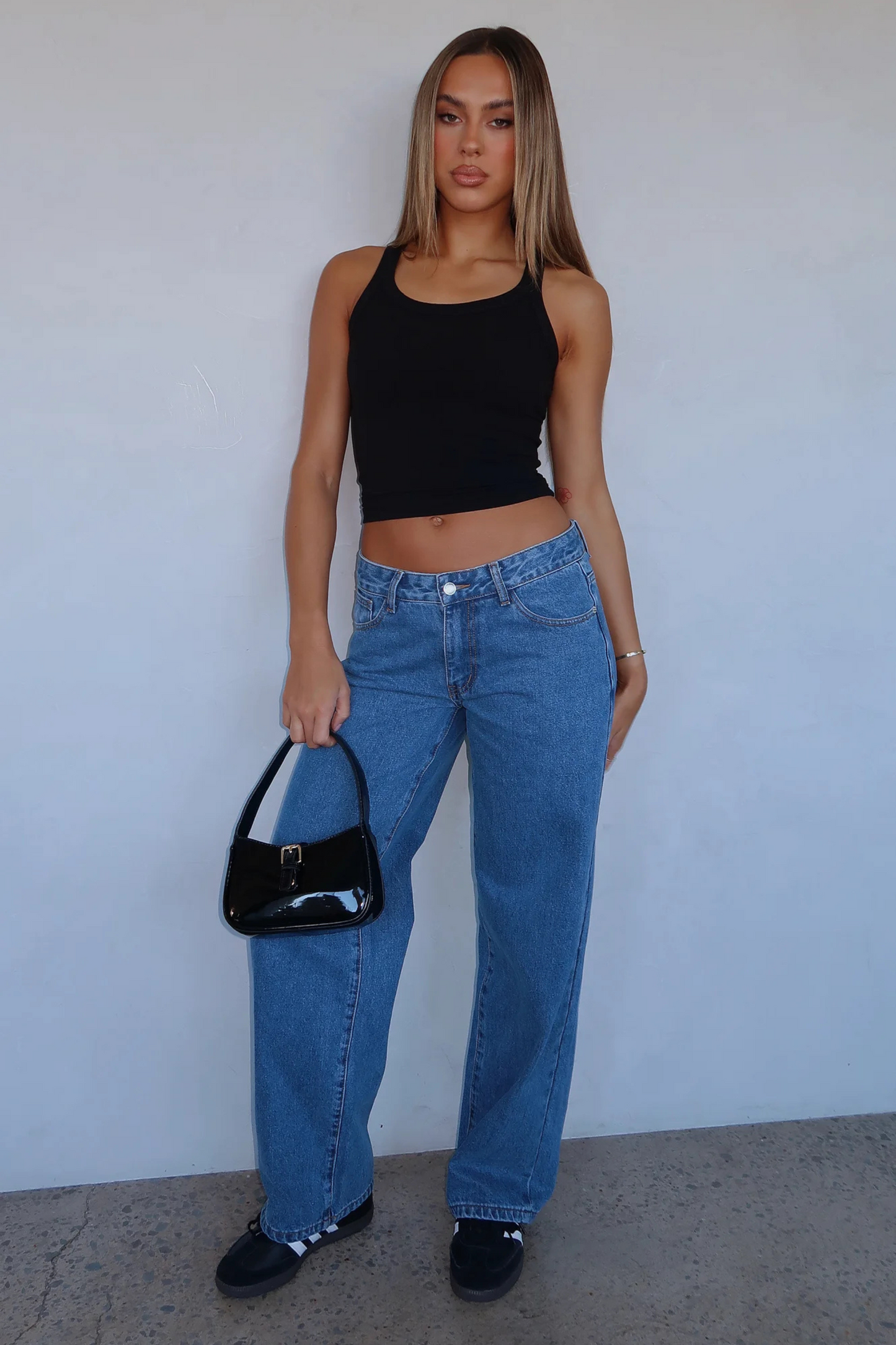 Low Rise Jeans Wide Leg Admiral Blue