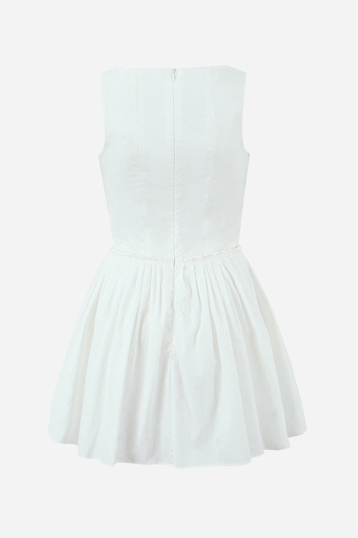 Sleeveless Bustier Pleated Mini Dress