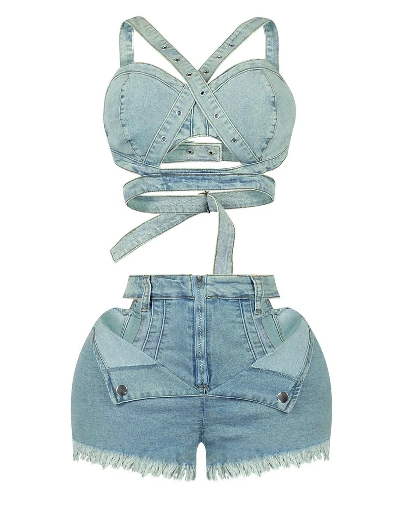Denim Cutout Set