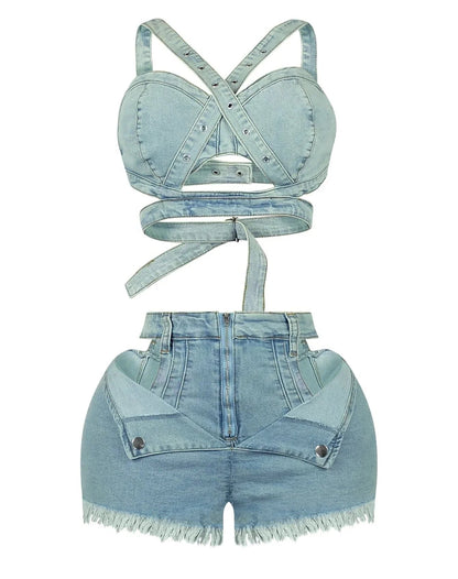 Denim Cutout Set