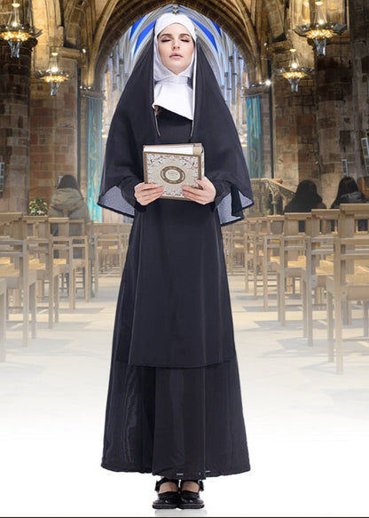 Classic Nun Costume - Women’s Religious Halloween Cosplay Outfit