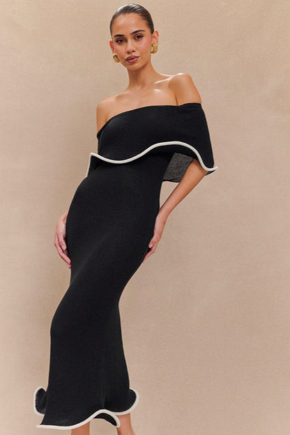 Ruffle Hem Colorblock Birthday Dress