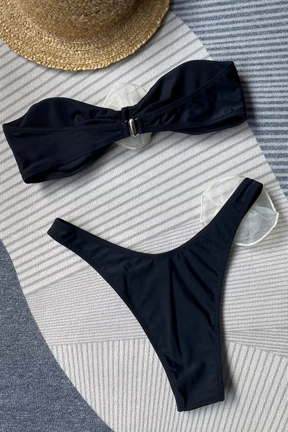 Austyn Black Rose Bustier Bikini