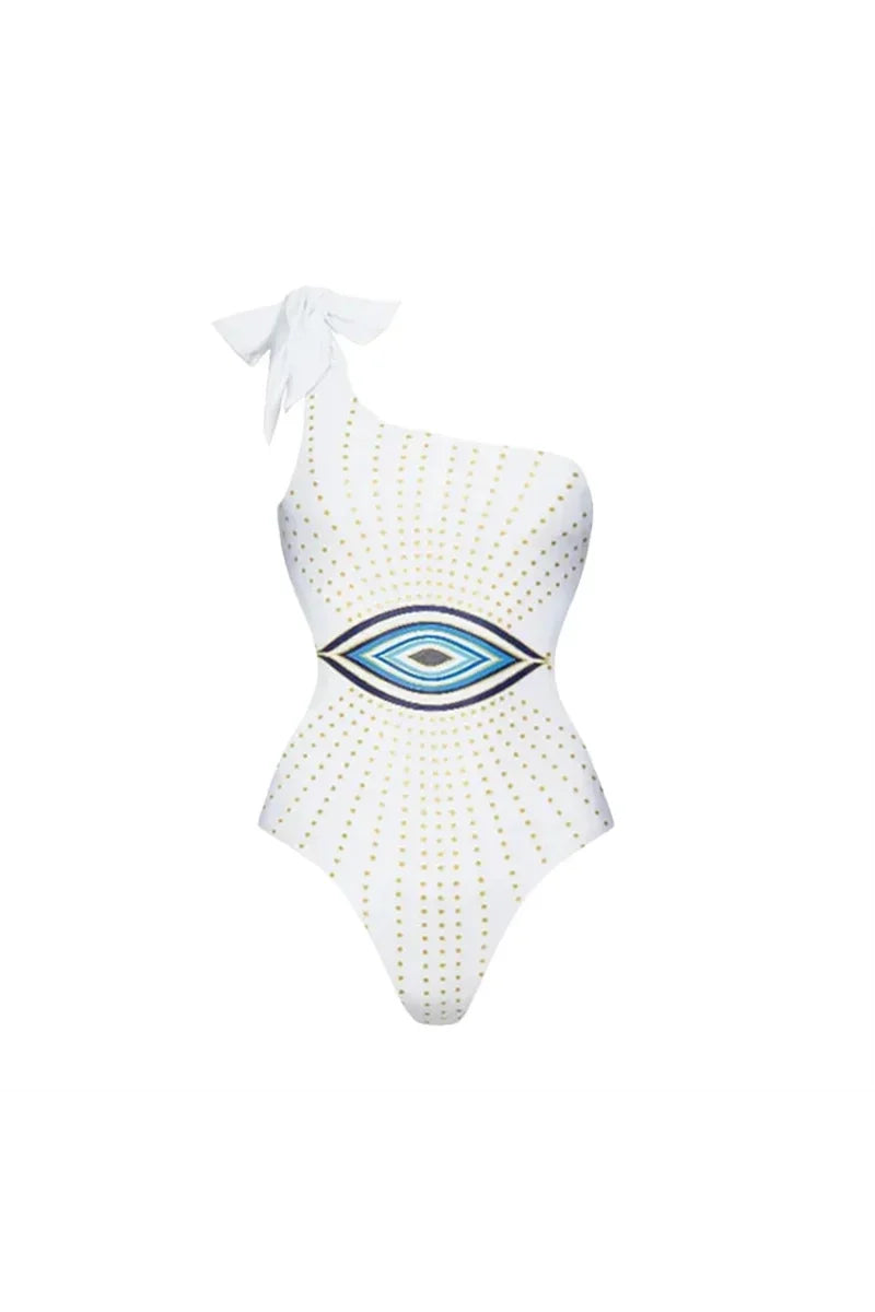Evil Eye Print One-Piece Swimsuit