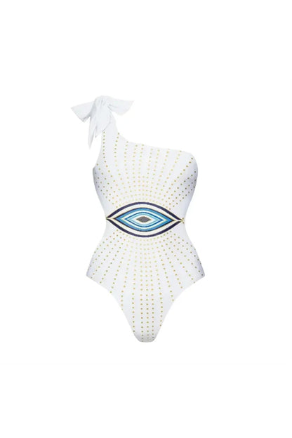 Evil Eye Print One-Piece Swimsuit