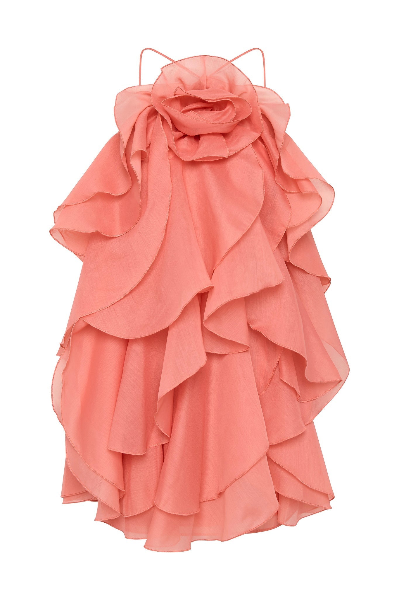 Sara Floral Ruffle Chiffon Mini Dress