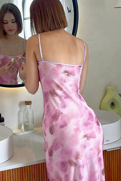 Pencil Halter Bodycon Floral Dress