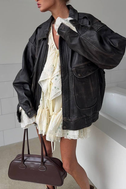 Vintage Utility Moto Jacket