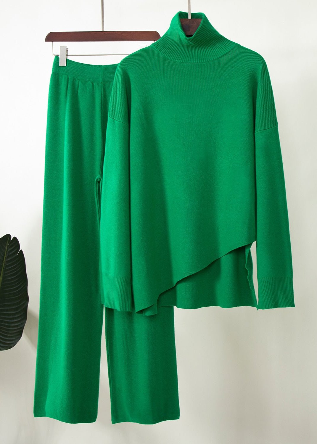 Luxe Emerald Knit Two-Piece Set