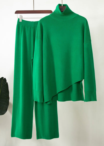 Luxe Emerald Knit Two-Piece Set
