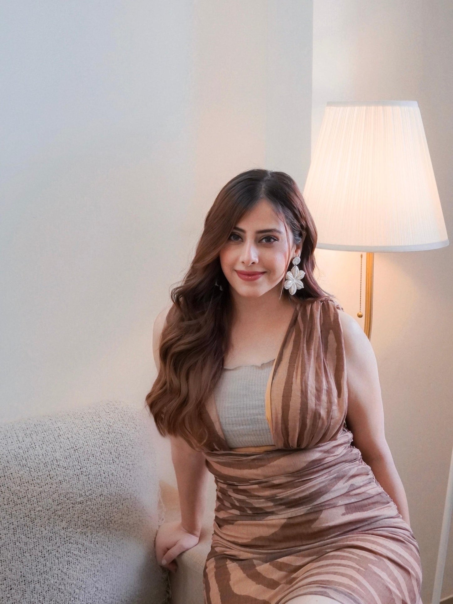 Animal Print Deep Neck Bodycon Dress