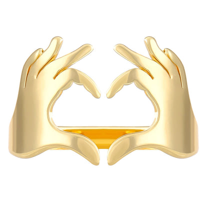 Affinity Hand Gesture Ring - Gold & Silver
