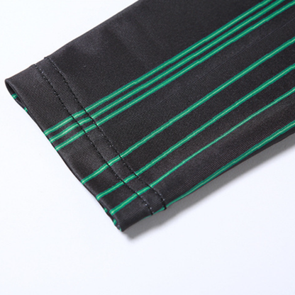 Long sleeve crewneck body print maxi dress