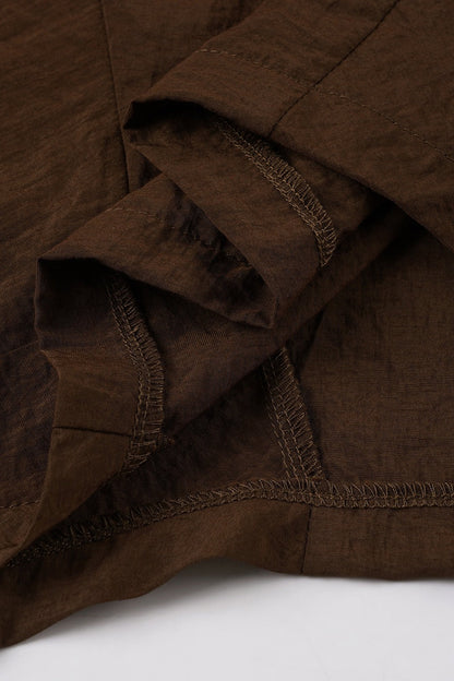 Solid Color Irregular Hem Maxi Skirt