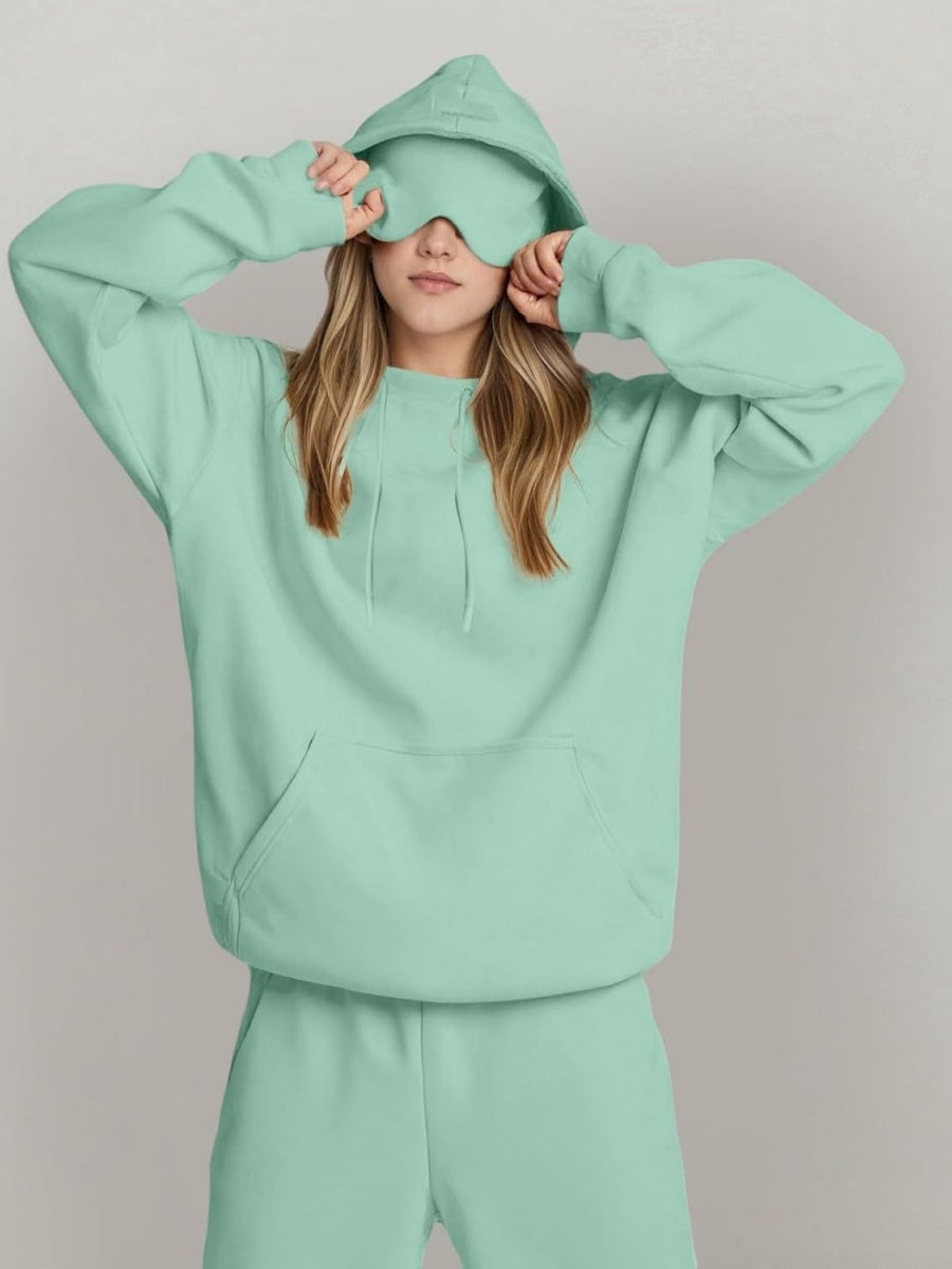 Pocket Solid Color Hoodies