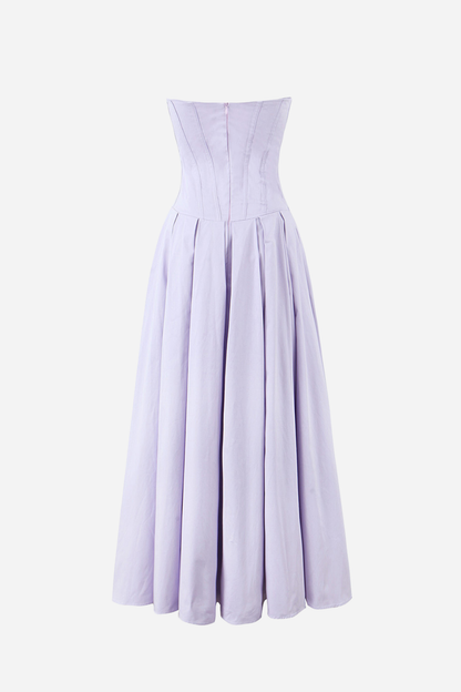 Fay V-Neck Corset Tube Midi Dress