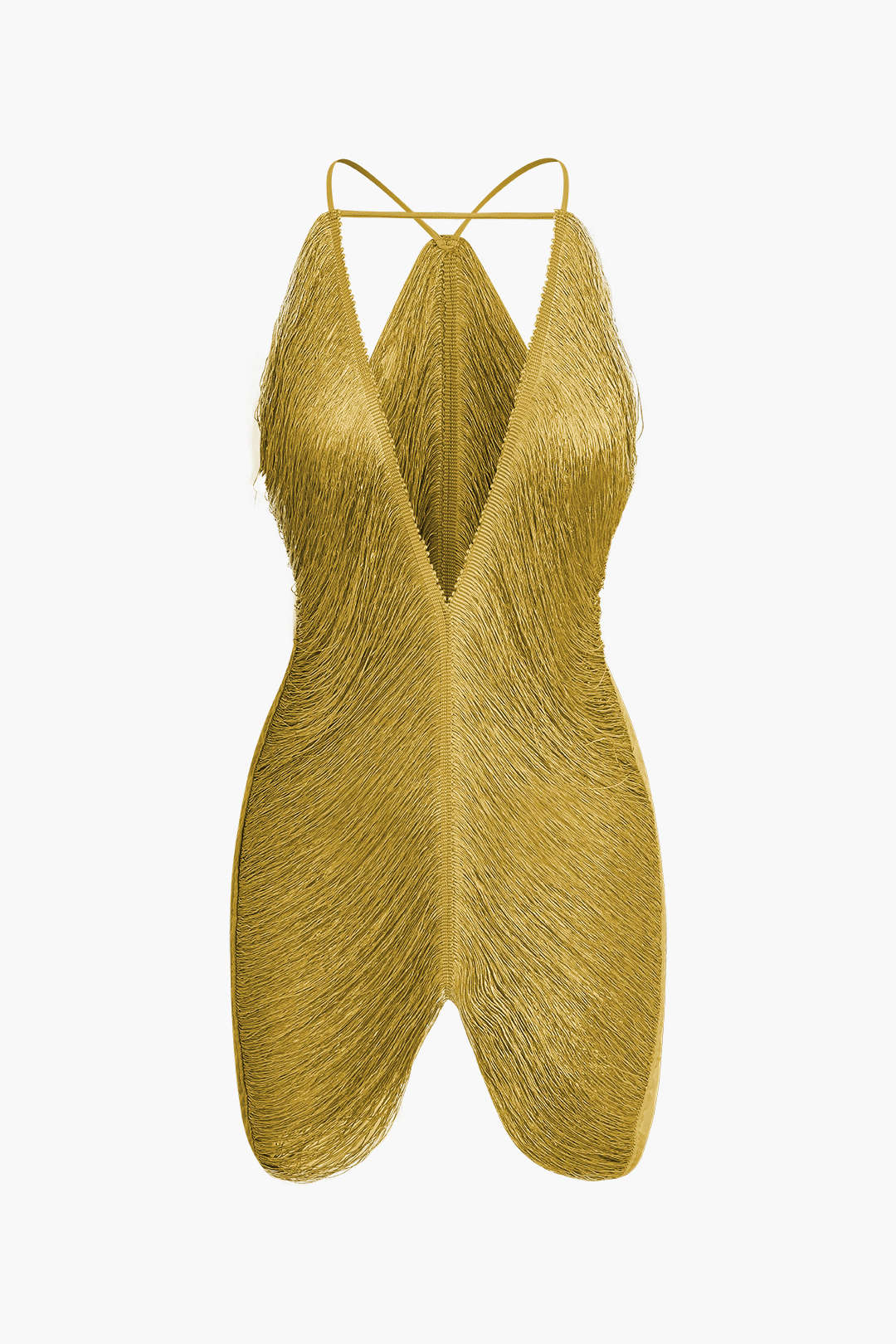 Fringe V Neck Cami Mini Dress – Classylooker