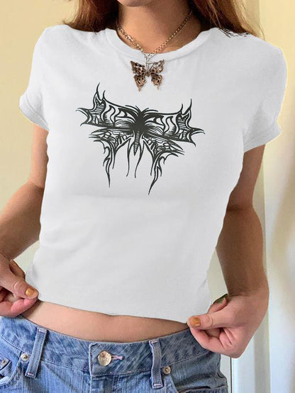 Butterfly Print Short Sleeve Tee