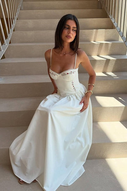 Casual Waist-Cinching Cami Maxi Dress