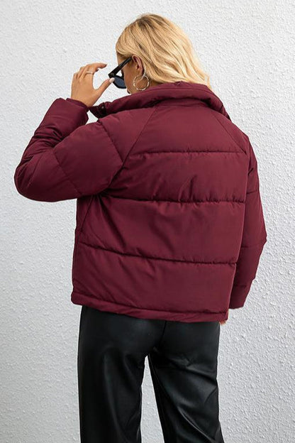 Short Stand Collar Puffer Coat