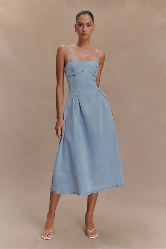 Sexy Strapless Denim Dress