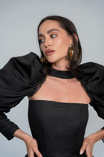 Bertha Puff Sleeve Mini Dress Set