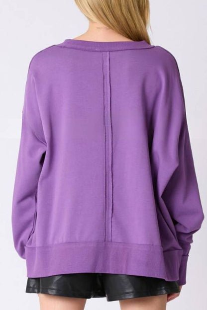 Halloween Letter Printed Top Loose Casual Sweatshirt