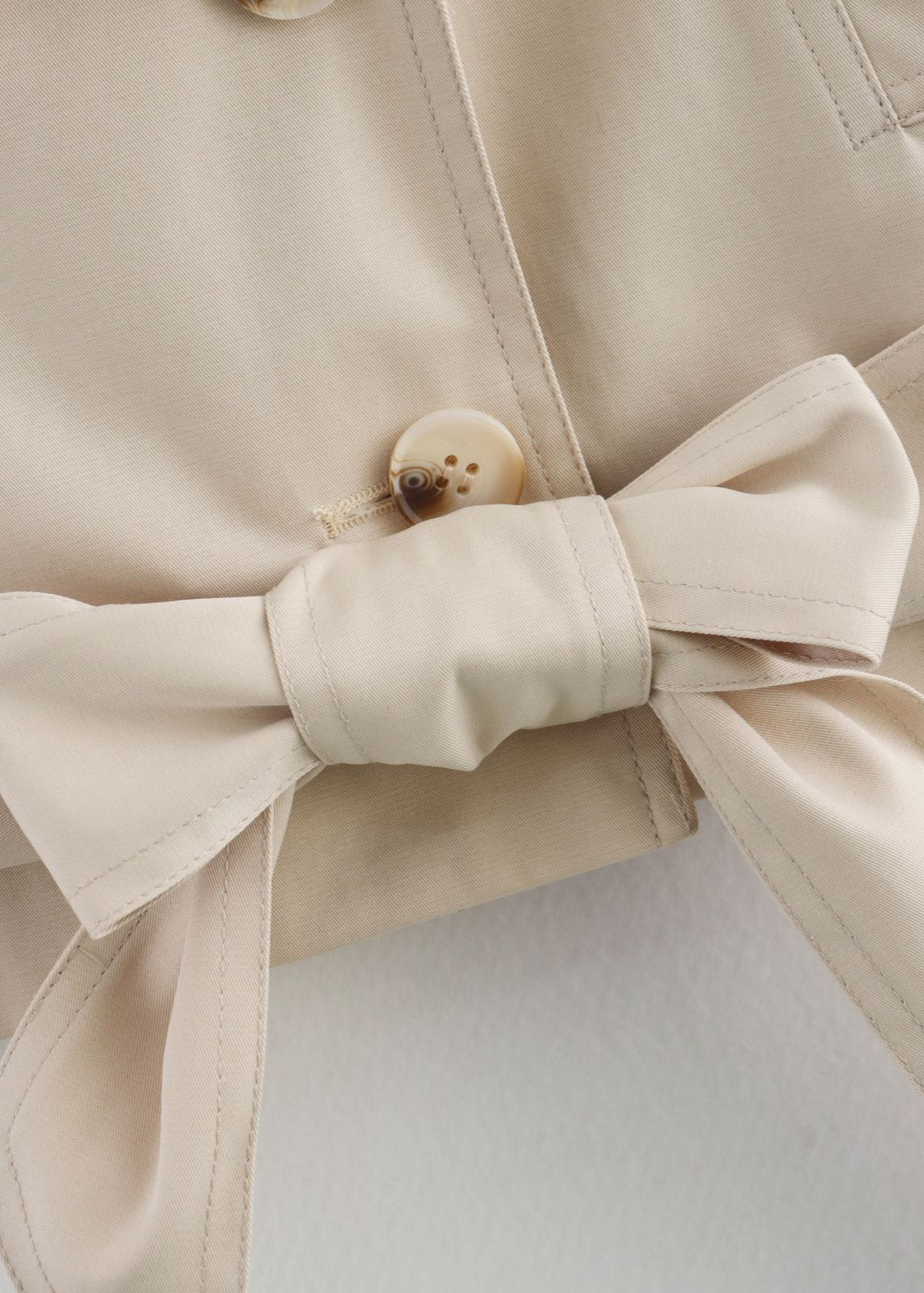 Marceline - Cropped Belted Trench Jacket with Oversized Lapels