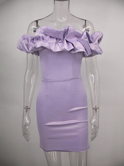 Chic Cupcake Dress Strapless Slit Birthday Party Mini Dresses