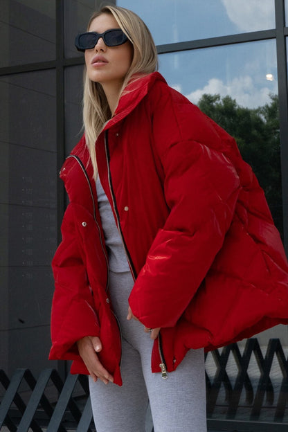 Loose Fit Quilted Cotton Jacket