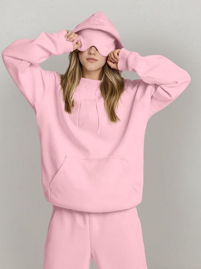 Pocket Solid Color Hoodies
